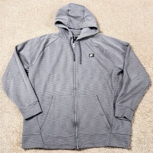 Nike | Men’s Gray Full Zip Hoodie | Athletic Sweatshirt | XL
